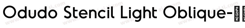 Odudo Stencil Light Oblique字体转换